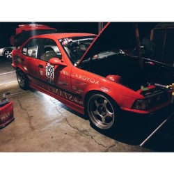 that911:  Face down ass up that’s the way I like to…align the..rear of my car.   #redlinetimeattack round 6 prep with @naughtyroadrace &amp; @yutaakaishi_andnikkiwhoisadog.  Where there is no such thing as too much camber.