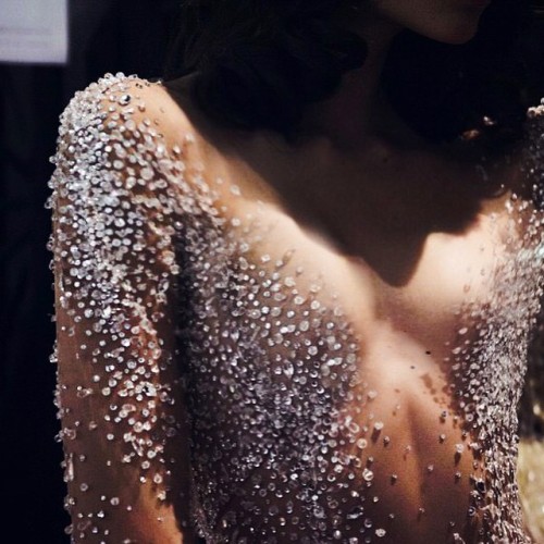 afashionodyssey: Reflective crystals dripping in luxury #backstage #zuhairmurad picture taken by @al