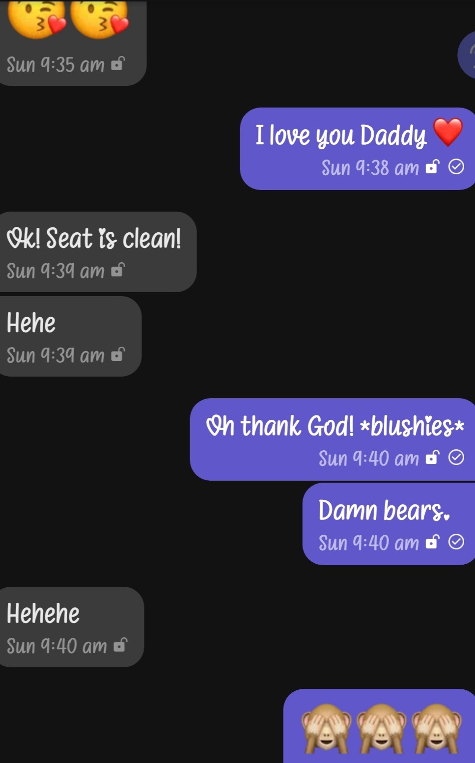 unicornsmooshie:Spontaneous Flood-Bustion 2: Attack of the Urine-Happy Bears & The Morning After⚠️ Warning ⚠️The following text messages may contain ideas not suitable for blushy little girls. Viewer discretion is advised by Daddy.A sampling