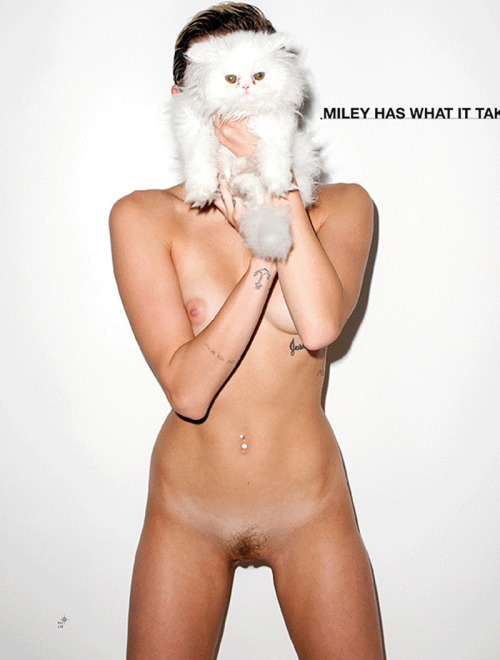 celebritysextapesarchive: Miley Cyrus Full Frontal Nude for Candy Magazine 2015
