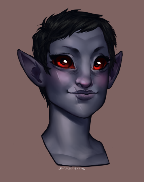 mainframe-art: I actually just realized I havent posted this by itself. My beautiful Dunmer girl Aul