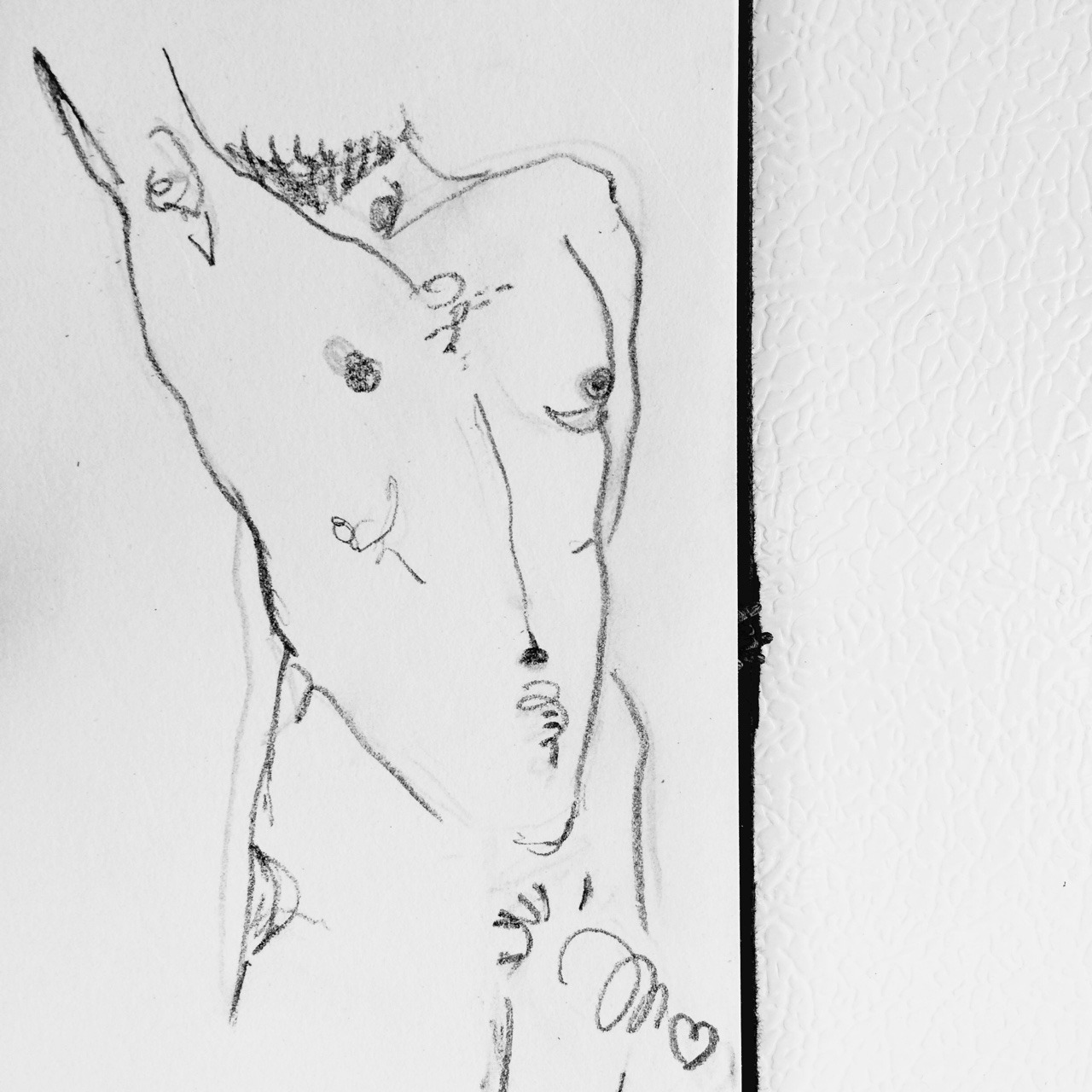 anniecblaga:  B&amp;W. Pencil sketch of dettos.