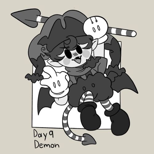 Day er… 9! And it’s my boi Damien! Being dressed as a demon still counts right? #day9 #