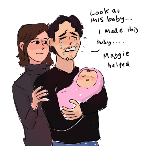 glenn cries everyday in happiness over his lil baby till the baby is like 18 years old