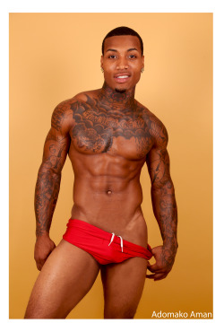 adomakoaman:  Tye in red swimming trunks