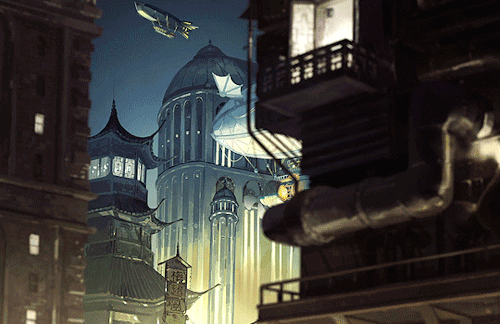 e-ripley:Steampunk Cityscapes inLOVE, DEATH & ROBOTS | 1x08 Good Hunting