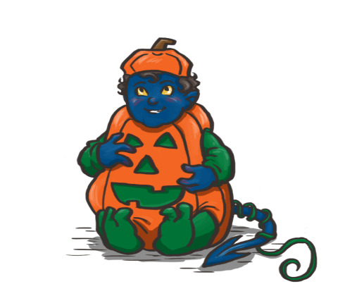 littlesmartart:anon asked for baby kurt in #4 for the draw a character in a halloween costume challe