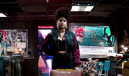 letitiawrights:No, we are most certainly not fucked.Zazie Beetz as Domino in Deadpool 2 (2018)