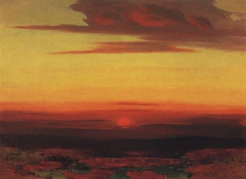 Sunset, 1895, Arkhip KuindzhiMedium: oil,paper