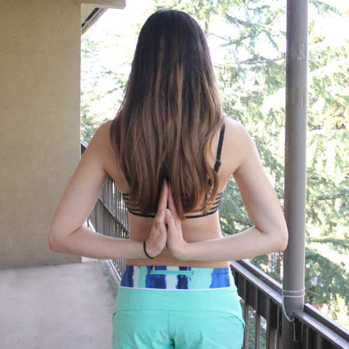 Some morning yoga and my new ombre hair. Namaste.