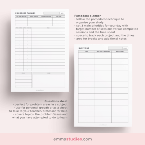 emmastudies: Ultimate study and revision printable pack!Just updated this printable with a few more 