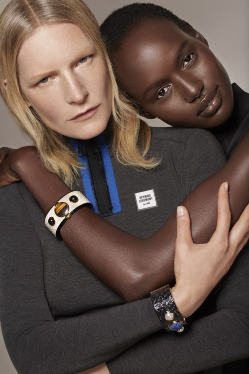 sevigni:  Kirsten Owen & Ajak Deng shot by Collier Schorr for My Intelligent Communication Accessory by Intel X Opening Ceremony 