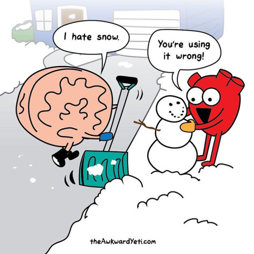 primacdonaldsgurl: boredpanda: Heart Vs. Brain: Funny Webcomic Shows Constant Battle Between Our 