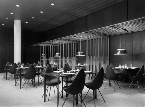 Arne Jacobsen, chair Drop, SAS Royal Hotel, 1956-58. Copenhagen. Fritz Hansen. 