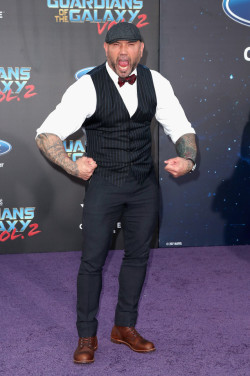 asiansinhollywood:  Dave Bautista at the premiere of Disney and Marvel’s “Guardians Of The Galaxy Vol. 2” at Dolby Theatre on April 19, 2017 in Hollywood, California