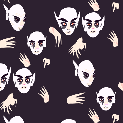 culthorrorfilms: marieryyoung: mezclaostudio: eatsleepdraw: Nosferatu Pattern by Mariery Young Follo