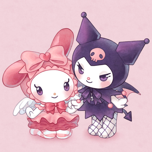 my melody x kuromi that i drew for yumetwins sub boxes.