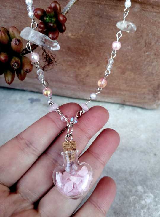 Boho crystal Bohemian crystal Magic faerie crystal Magical witch crystal Crystal quartz necklace Wrapped crystal Witchy pendant