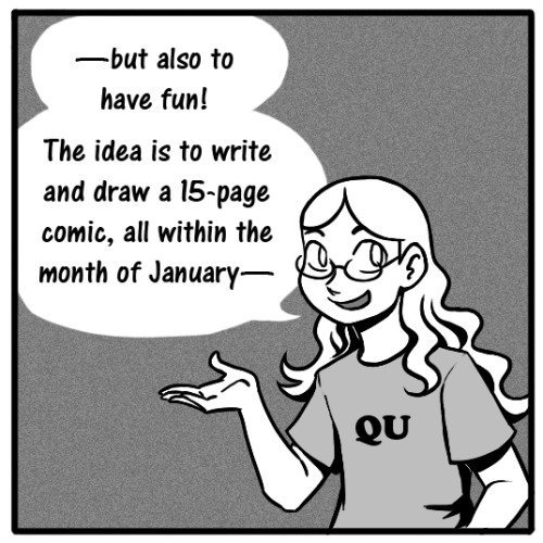 januarycomicsmonth:  JANUARY IS STILL BORING, LET’S DRAW MORE COMICS!! In 2014 @noordzee, @internetkatze, and @pigeony decided to start a chill little comics challenge because it looked like our Januarys were gonna be quiet. A lot of people seemed to