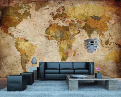 odditymall:Vintage World Map Wall MuralMore info: odditymall.com/vintage-world-map-wall-mural