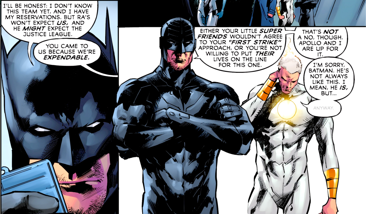 Superheroes or Whatever — dailydccomics: Midnighter got some shit to get...