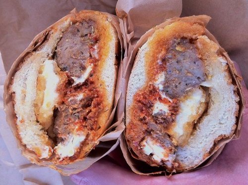 meatball eyeballs sandwitch meatball eyeballs sandwitch