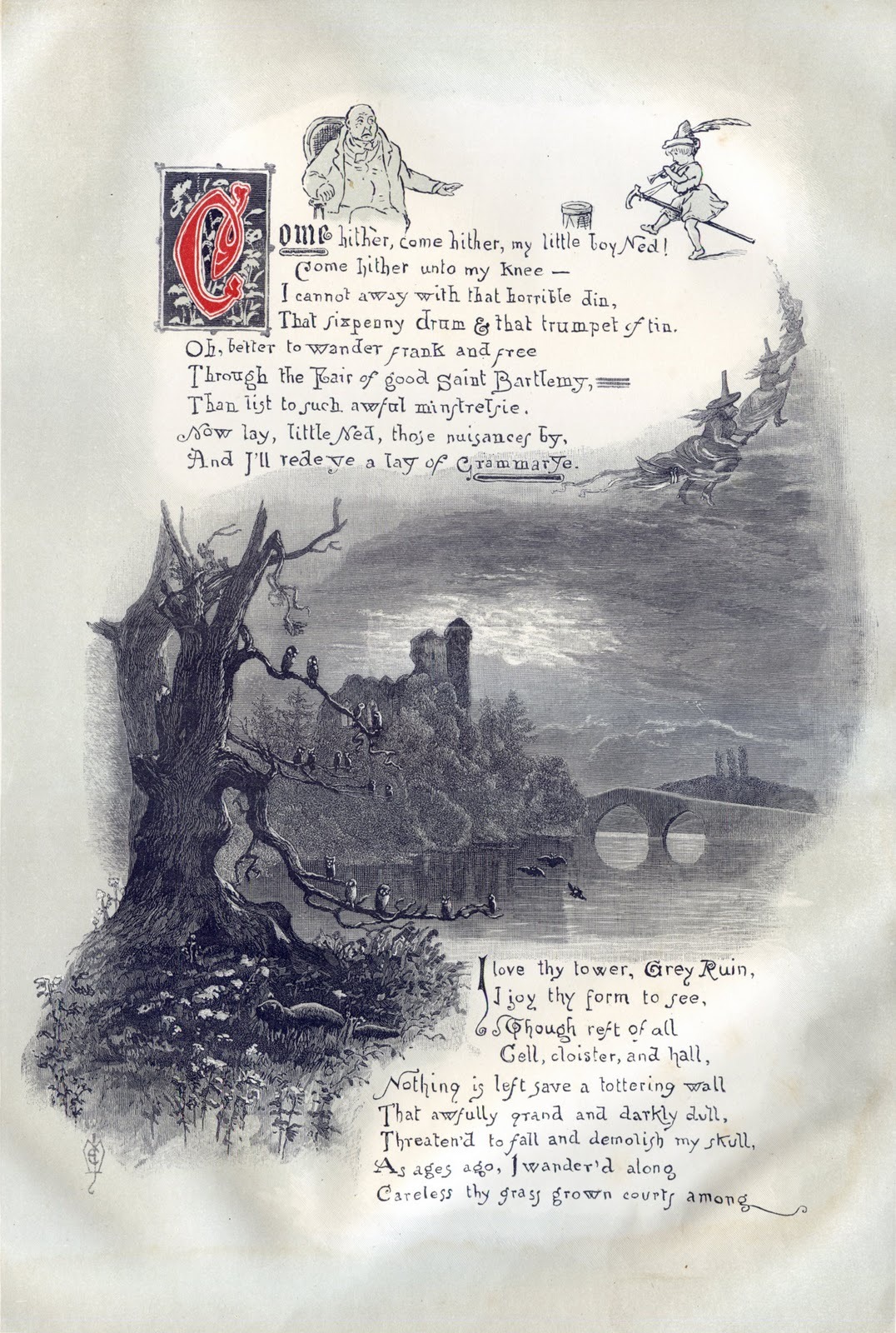 tenebrum:    Thomas Ingoldsby ‘The Witches Frolic’ (with illustrations by Ernest