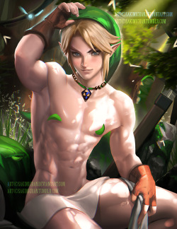 Shirtless Link version by sakimichan 