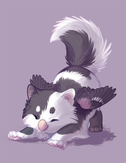 I Debuted These Little Feathercats At Salt Lake Comic Con. You Can Buy Prints And Stickers Of Them At