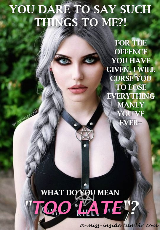magic feminization caption A Miss Inside — As the magic begins to weave around her, she still...