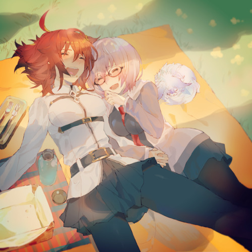 ✧･ﾟ: *✧ Picnicking Together ✧ *:･ﾟ✧♡ Characters ♡ : Gudako ♥ Mash Kyrielight♢ Video Game ♢ : Fate/Gr