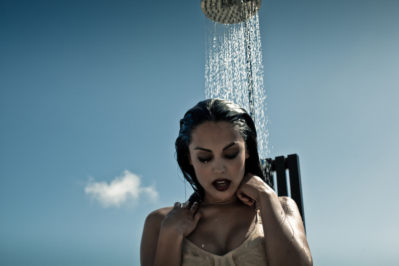 RIVIERA editorial shoot for Playboy model : Raquel Pomplun photographed by landis