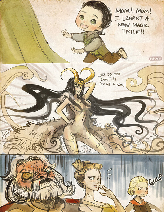 derlaine:  That moment when you realize your 4 year old found the Playnorns Thor