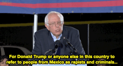 micdotcom:  Bernie Sanders tackled issues of immigration and mass incarceration at a campaign event in Las Vegas Monday. The Senator from Vermont is making big moves to win votes in Nevada — and according the polls he may need it. 