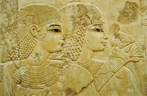 Ramose, Governor of Thebes and Vizier under both Amenhotep III and Akhenaten and his wife Meryet-pta