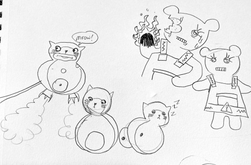 Flame Throwing Cat And Crash Test Teddy. My Other Fav Lbp Characters