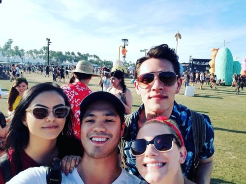 camilamendessource: RossButler: #Coachella day 3 with my fammies. @CamilaMendes @lilireinhart @