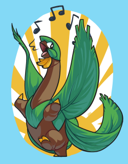 neganeon:  #10 Favorite Grass Type Have a happy Tropius FLYING BANANA TREE DINOSAUR. 