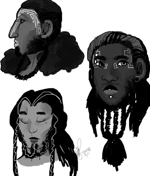 fishfingersandscarves:Anonymous said:ok but: black dwarves with intricate designs in cornrows. black