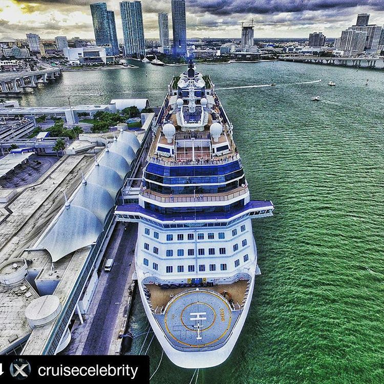 A wonderful shot #Repost from @cruisecelebrity 😍A #drone view of the #celebritycruises #celebrityeclipse docked in the port of #miamiPhoto credit: @topflight_photography#crazycruises #crociere #crociera #havingfun #cruiselife #cruiseship #cruising...