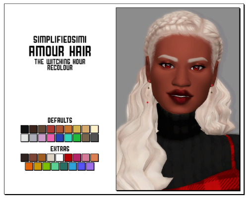 maxiematch: witching hour recolour - amour hair by @simplifiedsimi the mesh is required dl (sfs) OML