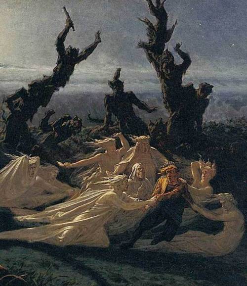 The Washerwomen of the Night - Yan’ Dargent (1861)