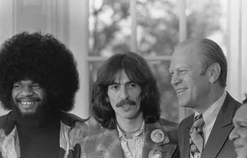 George Harrison at the White HouseOn December 13, 1974, keyboardist Billy Preston, sitaris