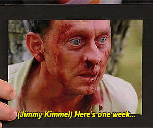 its-michael-emerson:“There was a day when we couldn’t find an unwounded place on my face to put a ne