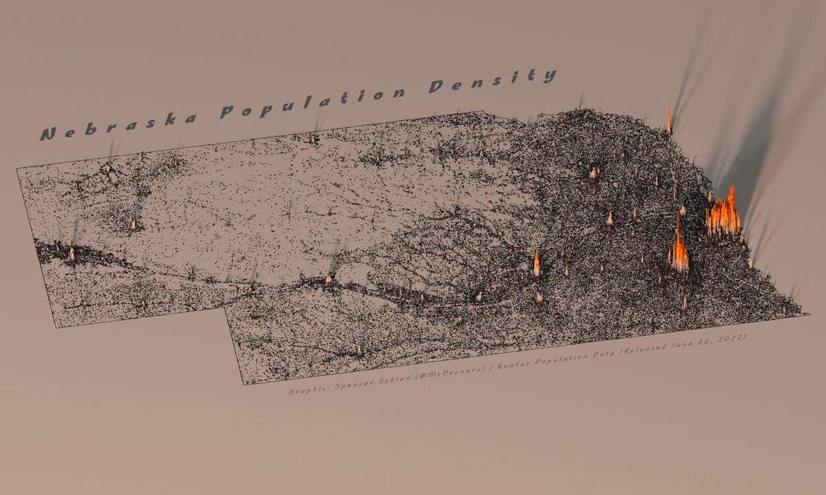 Nebraska population density. by MrPecners Maps on the Web