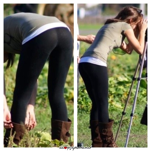 Hot photographer in yoga pants