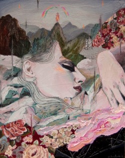 asylum-art:The poetic art of  Alexandra Levasseur Oneiric and poetic Alexandra Levasseur’s work puts into scene tormented feminine figures in dream-like landscapes. As she tells us, she believes that women still remain the symbol for the expression