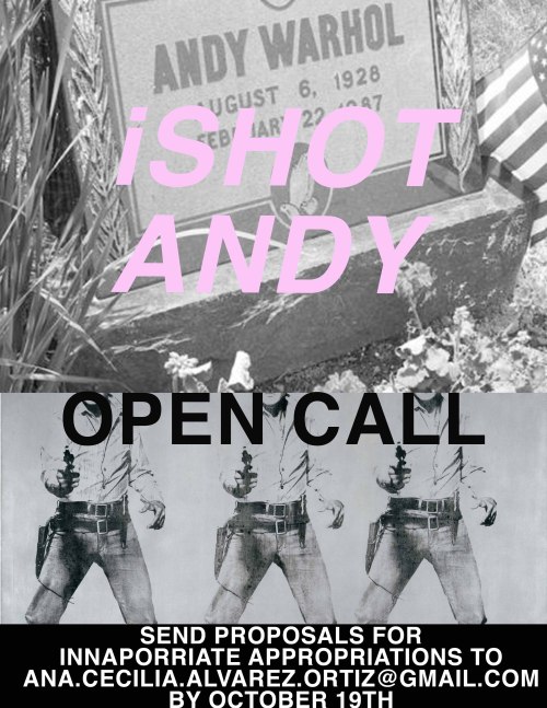 i am curating iSHOT ANDY, a night of performances, at recession art  in conjunct