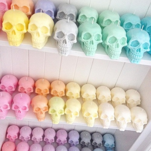 conan-doyles-carnations: sosuperawesome: Skull Candles by Ember Candle Co on Etsy @jawnkeets