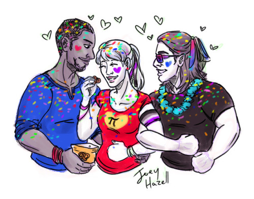 joeyhazell-art:Hardison/Parker/Eliot for @shimmergeek​ !!(Like this? Consider commissioning me, $5 P